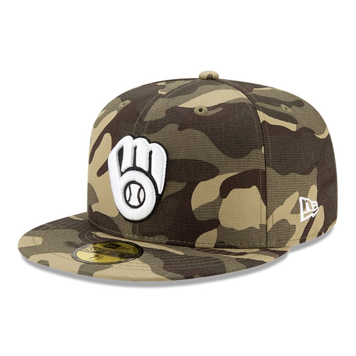 Milwaukee Brewers MLB Armed Forces 59FIFTY Lippis Camo - New Era Lippikset Myynti FI-176209